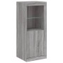 Aparador con luz LED 3 pzas madera de ingeniería gris Sonoma de , Aparadores - Ref: Foro24-3209133, Precio: 213,47 €, Descuen...