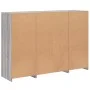 Aparador con luz LED 3 pzas madera de ingeniería gris Sonoma de , Aparadores - Ref: Foro24-3209133, Precio: 211,34 €, Descuen...