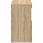 Aparador con luces LED roble Sonoma 81x37x67 cm de , Aparadores - Ref: Foro24-836660, Precio: 81,40 €, Descuento: %