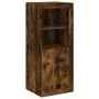 Aparador con luces LED roble ahumado 41x37x100 cm de , Aparadores - Ref: Foro24-836648, Precio: 72,55 €, Descuento: %