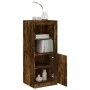 Aparador con luces LED roble ahumado 41x37x100 cm de , Aparadores - Ref: Foro24-836648, Precio: 72,55 €, Descuento: %