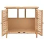 Mueble de lavabo madera maciza de nogal 66x29x61 cm de vidaXL, Tocadores de baño - Ref: Foro24-247097, Precio: 91,46 €, Descu...