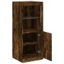 Aparador con luces LED roble ahumado 41x37x100 cm de , Aparadores - Ref: Foro24-836648, Precio: 72,55 €, Descuento: %