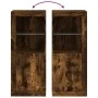 Aparador con luces LED roble ahumado 41x37x100 cm de , Aparadores - Ref: Foro24-836648, Precio: 72,55 €, Descuento: %
