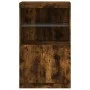 Sideboard with LED lights smoked oak 60.5x37x100 cm by , Sideboards - Ref: Foro24-836669, Price: 73,59 €, Discount: %