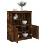 Aparador con luces LED roble ahumado 81x37x100 cm de , Aparadores - Ref: Foro24-836676, Precio: 116,72 €, Descuento: %