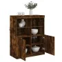 Aparador con luces LED roble ahumado 81x37x100 cm de , Aparadores - Ref: Foro24-836676, Precio: 114,89 €, Descuento: %