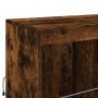 Aparador con luces LED roble ahumado 81x37x100 cm de , Aparadores - Ref: Foro24-836676, Precio: 116,72 €, Descuento: %