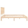 Estructura de cama de matrimonio con cabecero madera maciza de , Camas y somieres - Ref: Foro24-3193676, Precio: 174,40 €, De...