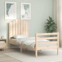 Estructura de cama individual con cabecero madera maciza de , Camas y somieres - Ref: Foro24-3194141, Precio: 102,23 €, Descu...