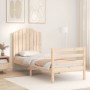 Estructura de cama individual con cabecero madera maciza de , Camas y somieres - Ref: Foro24-3194141, Precio: 102,23 €, Descu...