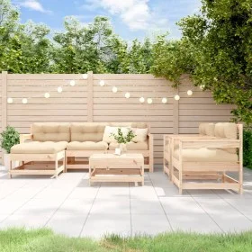 Juego de muebles de jardín 7 piezas madera maciza de pino de , Conjuntos de jardín - Ref: Foro24-3186249, Precio: 395,38 €, D...