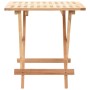Mesa auxiliar plegable de madera maciza de nogal 50x50x49 cm de vidaXL, Mesas auxiliares - Ref: Foro24-247105, Precio: 72,99 ...