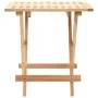 Mesa auxiliar plegable de madera maciza de nogal 50x50x49 cm de vidaXL, Mesas auxiliares - Ref: Foro24-247105, Precio: 72,14 ...