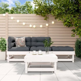 Juego de muebles de jardín 4 pzas madera maciza de pino blanco de , Conjuntos de jardín - Ref: Foro24-3186481, Precio: 226,60...
