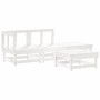 Juego de muebles de jardín 4 pzas madera maciza de pino blanco de , Conjuntos de jardín - Ref: Foro24-3186481, Precio: 226,60...