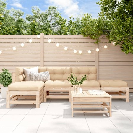 Juego de muebles de jardín 6 piezas madera maciza de pino de , Conjuntos de jardín - Ref: Foro24-3186326, Precio: 315,50 €, D...