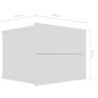 Mesitas de noche 2 uds madera contrachapada blanco 40x30x30 cm de vidaXL, Mesitas de noche - Ref: Foro24-801054, Precio: 79,0...