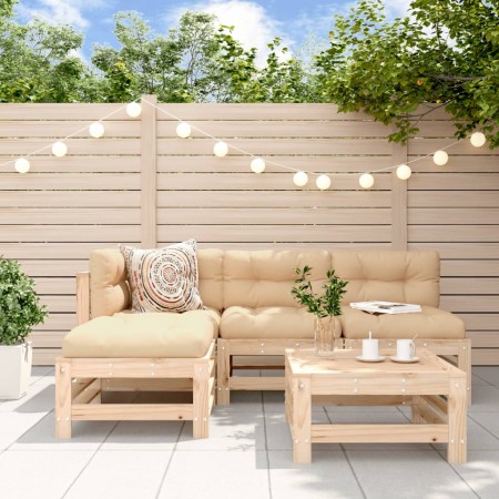 Juego de sofás de jardín 5 piezas madera maciza de pino de , Conjuntos de jardín - Ref: Foro24-3186550, Precio: 270,33 €, Des...