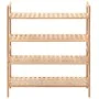 Zapatero de madera maciza de nogal 69x26x81 cm de vidaXL, Zapateros y organizadores de calzado - Ref: Foro24-247103, Precio: ...