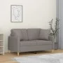 Sofá de 2 plazas con cojines tela gris taupe 120 cm de , Sofás - Ref: Foro24-3200908, Precio: 211,17 €, Descuento: %