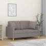 Sofá de 2 plazas con cojines tela gris taupe 120 cm de , Sofás - Ref: Foro24-3200908, Precio: 214,38 €, Descuento: %