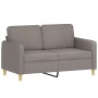 Sofá de 2 plazas con cojines tela gris taupe 120 cm de , Sofás - Ref: Foro24-3200908, Precio: 214,38 €, Descuento: %