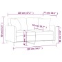 Sofá de 2 plazas con cojines tela gris taupe 120 cm de , Sofás - Ref: Foro24-3200908, Precio: 214,38 €, Descuento: %
