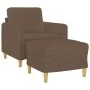 Brauner Stoffsessel mit Hocker 60 cm von , Sofas - Ref: Foro24-3201187, Preis: 186,39 €, Rabatt: %