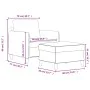 Brauner Stoffsessel mit Hocker 60 cm von , Sofas - Ref: Foro24-3201187, Preis: 186,39 €, Rabatt: %