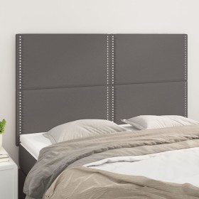 Cabeceros 4 unidades cuero sintético gris 72x5x78/88 cm de , Cabeceros y pies de cama - Ref: Foro24-3116286, Precio: 84,83 €,...