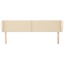 Cabecero de tela color crema 163x23x78/88 cm de , Cabeceros y pies de cama - Ref: Foro24-3117015, Precio: 75,71 €, Descuento: %