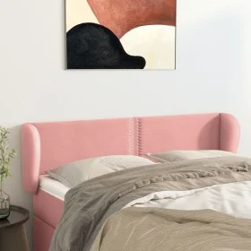 Cabecero de terciopelo rosa 147x23x78/88 cm de , Cabeceros y pies de cama - Ref: Foro24-3117057, Precio: 67,98 €, Descuento: %
