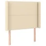 Headboard with cream fabric ears 83x16x118/128 cm by , Headboards and footboards - Ref: Foro24-3119419, Price: 66,76 €, Disco...