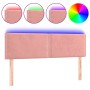 Cabecero con LED de terciopelo rosa 144x5x78/88 cm de , Cabeceros y pies de cama - Ref: Foro24-3121525, Precio: 57,14 €, Desc...