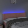 Cabecero con LED de terciopelo rosa 144x5x78/88 cm de , Cabeceros y pies de cama - Ref: Foro24-3121525, Precio: 57,14 €, Desc...