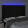 Kopfteil aus schwarzem Stoff mit LED 147x16x118/128 cm von , Kopf- und Fußteile - Ref: Foro24-3123908, Preis: 108,48 €, Rabat...