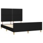 Estructura de cama con cabecero de tela negro 140x190 cm de , Camas y somieres - Ref: Foro24-3124970, Precio: 192,18 €, Descu...
