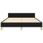 Estructura de cama con cabecero de tela negro 140x190 cm de , Camas y somieres - Ref: Foro24-3124970, Precio: 192,18 €, Descu...