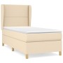 Cama box spring con colchón tela color crema 80x200 cm de , Camas y somieres - Ref: Foro24-3128402, Precio: 344,21 €, Descuen...