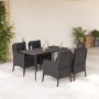 Set de muebles jardín 5 pzas con cojines ratán sintético negro en Conjuntos de jardín | Comprar online en Foru.es