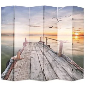 Biombo divisor plegable 228x170 cm lago de vidaXL, Divisores de ambientes - Ref: Foro24-245884, Precio: 157,17 €, Descuento: %