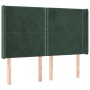 Cama box spring colchón y LED terciopelo verde oscuro 140x200cm de , Camas y somieres - Ref: Foro24-3139508, Precio: 494,06 €...