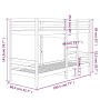 Litera de madera maciza de pino 75x190 cm de , Camas y somieres - Ref: Foro24-3139844, Precio: 213,06 €, Descuento: %
