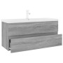 Mueble de baño con lavabo madera contrachapada gris Sonoma de , Tocadores de baño - Ref: Foro24-3152889, Precio: 329,13 €, De...