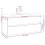 Mueble de baño con lavabo madera contrachapada gris Sonoma de , Tocadores de baño - Ref: Foro24-3152889, Precio: 329,13 €, De...