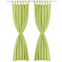 Cortinas de micro-raso con bucles 2 unidades 140x225 cm verde de , Cortinas y visillos - Ref: Foro24-132223, Precio: 24,85 €,...