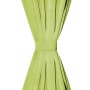Cortinas de micro-raso con bucles 2 unidades 140x225 cm verde de , Cortinas y visillos - Ref: Foro24-132223, Precio: 24,85 €,...