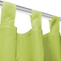 Cortinas de micro-raso con bucles 2 unidades 140x225 cm verde de , Cortinas y visillos - Ref: Foro24-132223, Precio: 24,85 €,...