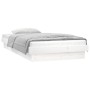 Estructura de cama con LED madera maciza blanca 100x200 cm de , Camas y somieres - Ref: Foro24-819963, Precio: 138,51 €, Desc...